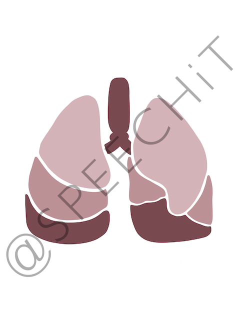 LUNGS | ABSTRACT | pink digital poster