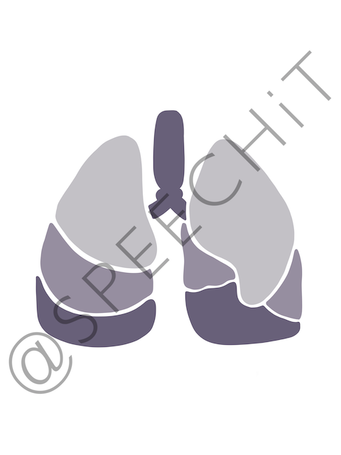 LUNGS | ABSTRACT | purple digital poster