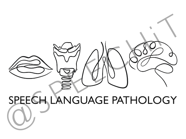SPEECH LANGUAGE PATHOLOGY ANATOMY | LINE ART | light digital poster