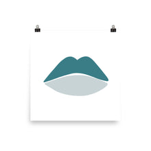 Load image into Gallery viewer, LIPS | ABSTRACT | blue poster
