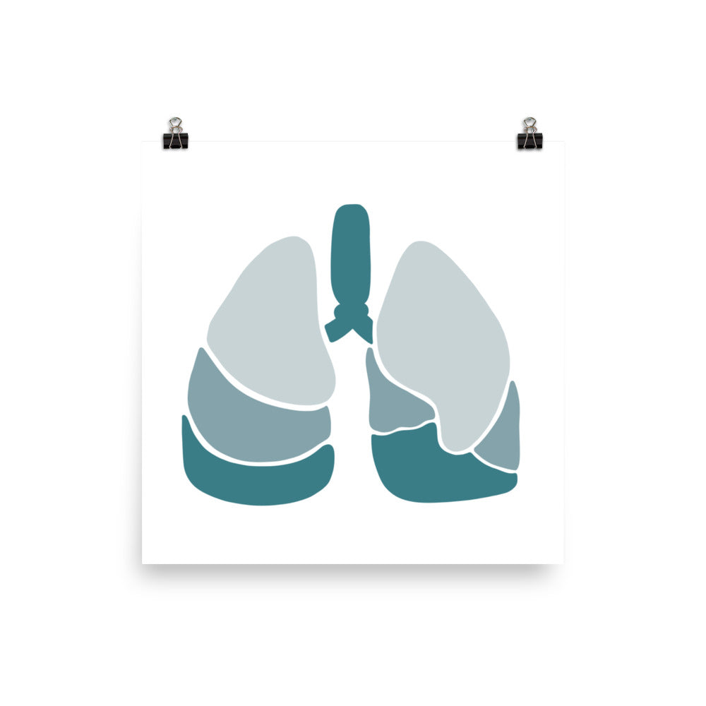 LUNGS | ABSTRACT | blue poster