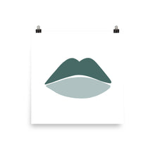 Load image into Gallery viewer, LIPS | ABSTRACT | green poster
