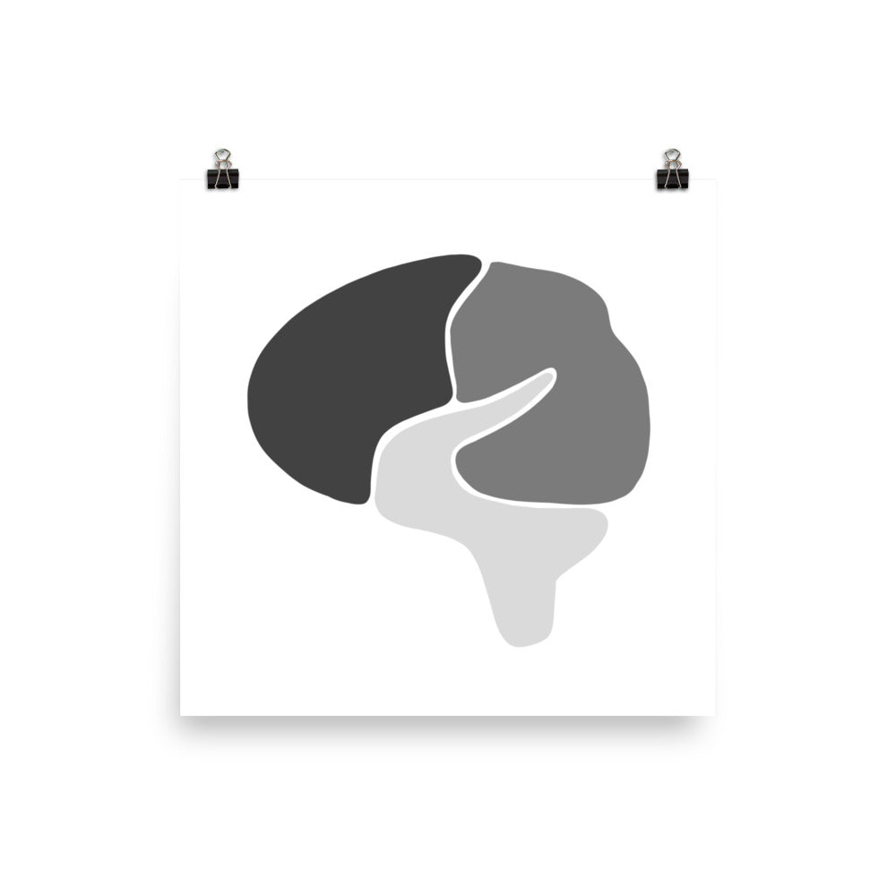 BRAIN | ABSTRACT | grey poster