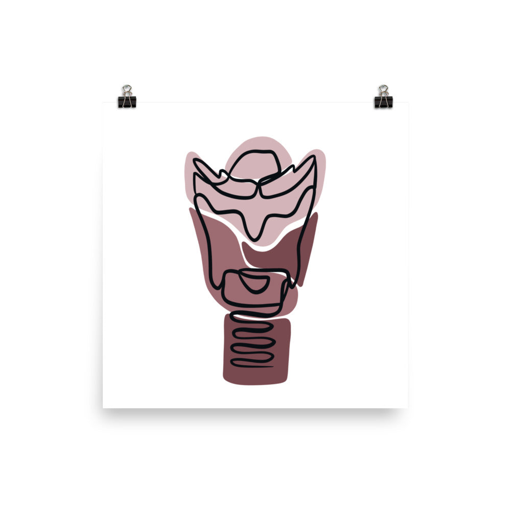 LARYNX | ABSTRACT LINE ART COMBO | pink poster