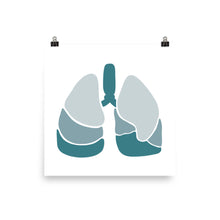 Load image into Gallery viewer, LUNGS | ABSTRACT | blue poster
