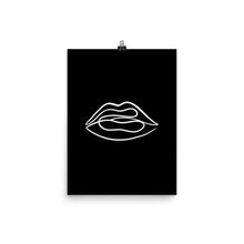 Load image into Gallery viewer, LIPS | LINE ART | dark poster
