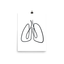 Load image into Gallery viewer, LUNGS | LINE ART | light poster
