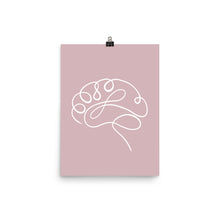 Load image into Gallery viewer, BRAIN | LINE ART | pink poster
