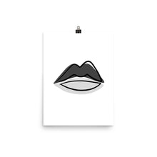 Load image into Gallery viewer, LIPS | ABSTRACT LINE ART COMBO | grey poster
