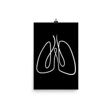 Load image into Gallery viewer, LUNGS | LINE ART | dark poster
