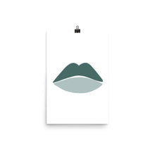 Load image into Gallery viewer, LIPS | ABSTRACT | green poster
