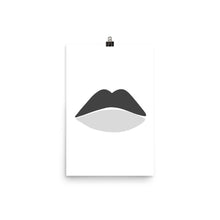 Load image into Gallery viewer, LIPS | ABSTRACT | grey poster

