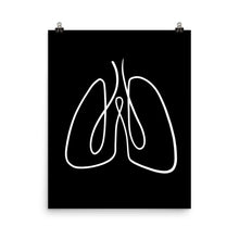 Load image into Gallery viewer, LUNGS | LINE ART | dark poster
