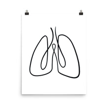 Load image into Gallery viewer, LUNGS | LINE ART | light poster
