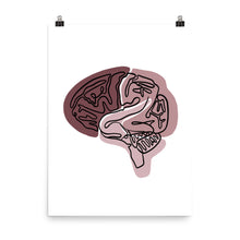 Load image into Gallery viewer, BRAIN | ABSTRACT LINE ART COMBO | pink poster
