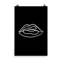 Load image into Gallery viewer, LIPS | LINE ART | dark poster
