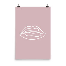 Load image into Gallery viewer, LIPS | LINE ART | pink poster
