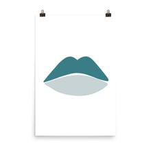 Load image into Gallery viewer, LIPS | ABSTRACT | blue poster
