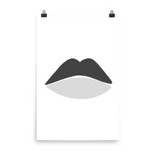Load image into Gallery viewer, LIPS | ABSTRACT | grey poster
