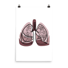 Load image into Gallery viewer, LUNGS | ABSTRACT LINE ART COMBO | pink poster

