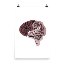Load image into Gallery viewer, BRAIN | ABSTRACT LINE ART COMBO | pink poster

