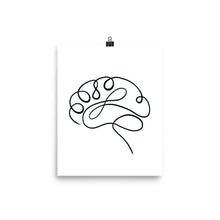 Load image into Gallery viewer, BRAIN | LINE ART | light poster
