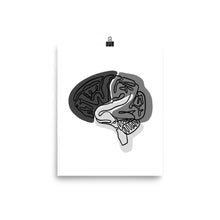 Load image into Gallery viewer, BRAIN | ABSTRACT LINE ART COMBO | grey poster
