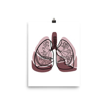 Load image into Gallery viewer, LUNGS | ABSTRACT LINE ART COMBO | pink poster
