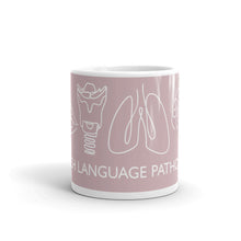 Load image into Gallery viewer, SPEECH LANGUAGE PATHOLOGY ANATOMY | LINE ART | pink mug
